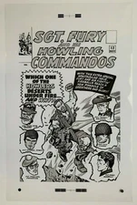Production Art SGT. FURY AND HIS HOWLING COMMANDOS #12 cover, DICK AYERS art