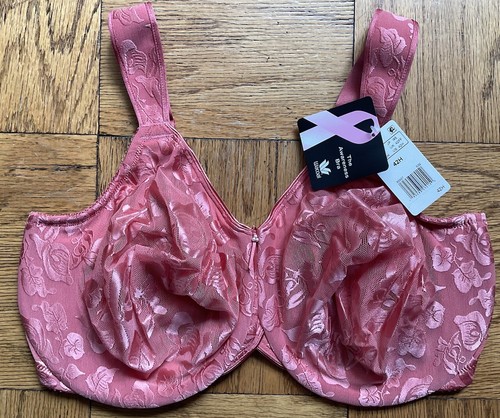 42H - Seamless Underwire Bra by Wacoal; AWARENESS, Coral, New - Picture 1 of 6