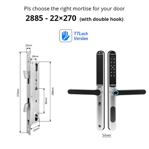 Fingerprint Outdoor Lock Bluetooth APP Code Keyless Electronic Sliding Door - Picture 21 of 30