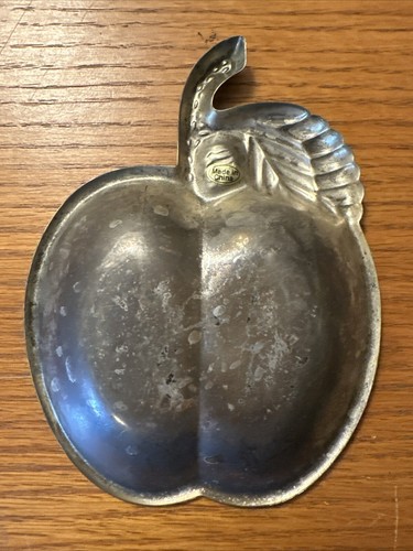 Vintage Apfel Schmuck Schale Zinn - Bild 3 von 3