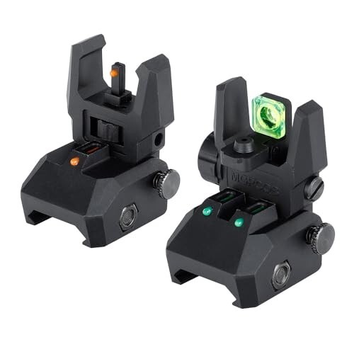 ohhunt Fiber Optic Flip-Up Sights – Red/Green, Polymer Backup, Picatinny