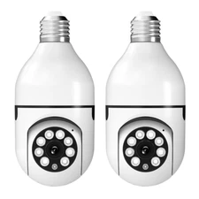 1-5X Lot 1080P E27 Light Bulb Security Camera Wireless WiFi 360° IR Night Smart~