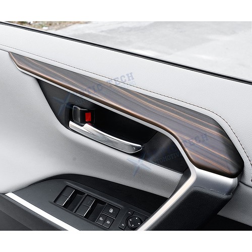 Wood Style Door Armrest Overlay Frame Molding Trim Set For Toyota RAV4 2019-2025 - Picture 9 of 13