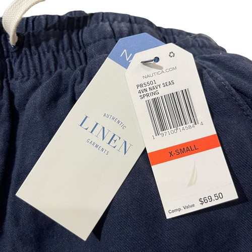 NWT Nautica Men's Classic Fit Lightweight Linen Elastic Drawstring Waist Pants - Picture 11 of 39