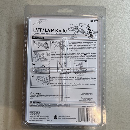 PERSONNA FLOORING LVT/LVP KNIFE WITH 10 FREE BLADES 61-0800 NEW-- - Picture 4 of 4