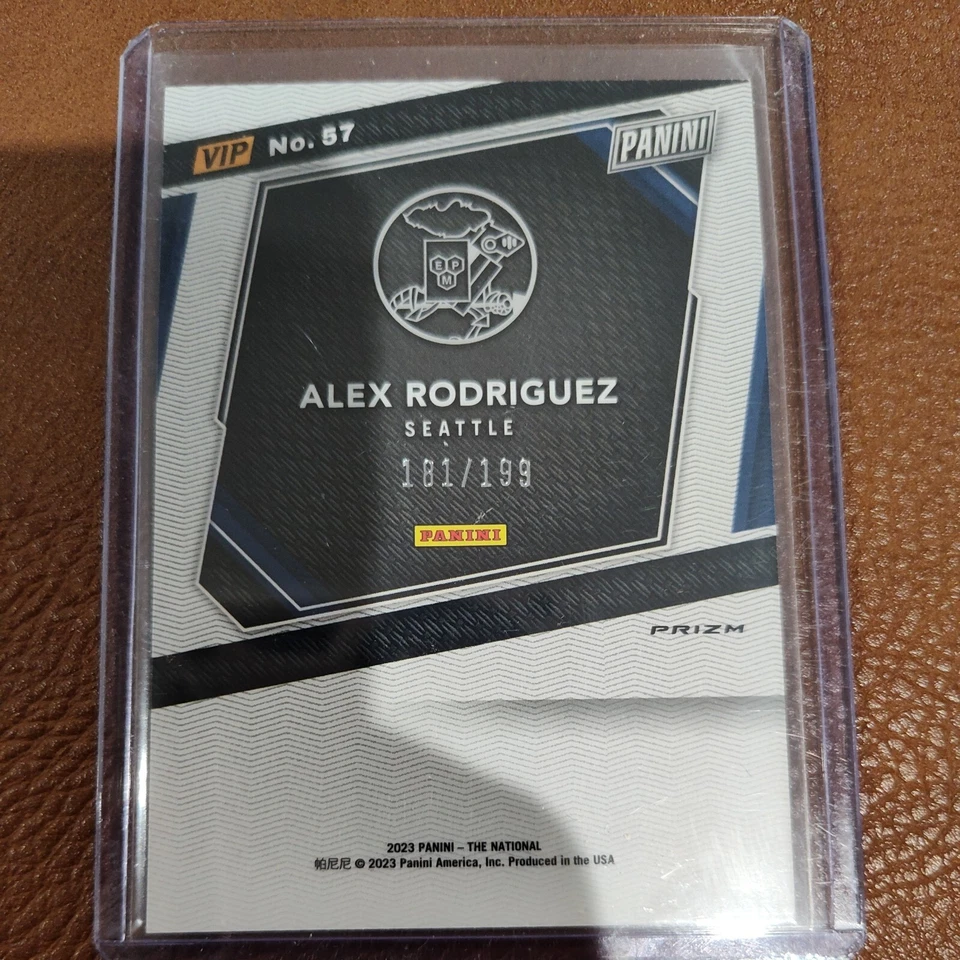 2023 Panini National VIP - Alex Rodriguez - Red Cracked Ice Prizm #d /199 - Image 2 of 3
