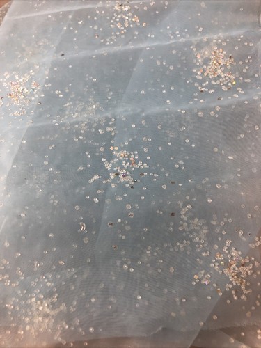 Vintage Netting With Pattern looks like beading soft blue color - Picture 6 of 12
