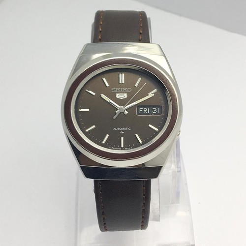 Seiko 5 Automatic 7009-524A Day/Date Brown Dial Vintage Men’s Watch BDR5RM6 - Picture 2 of 10