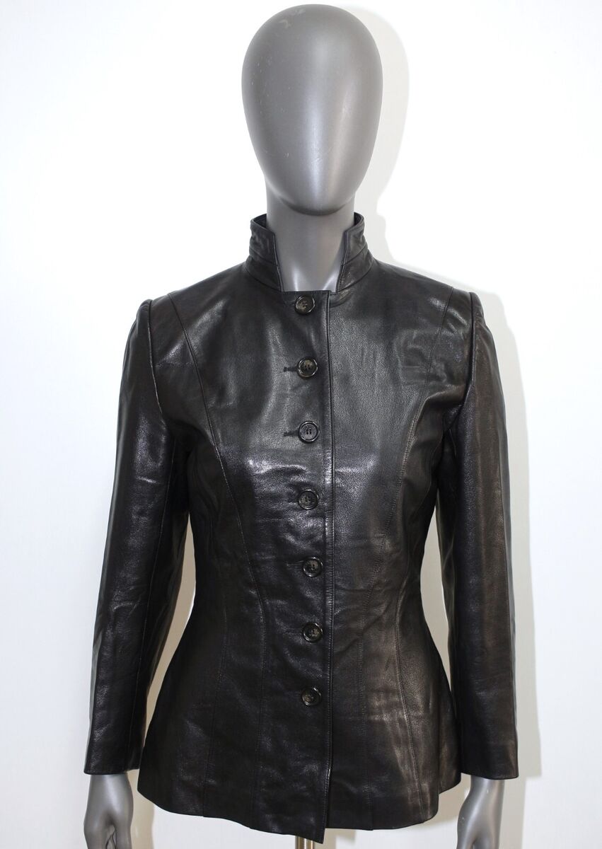 Vintage 1990s Black Leather Fitted Jacket GIVENCHY VISION Size S Made in France | eBay Vintage 1990s Black Leather Fitted Jacket GIVENCHY VISION Size S Made in France | eBay