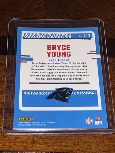 2023 Donruss Optic - Bryce Young Pink Prizm Parallel Rated Rookie #213 RC - Bild 2 von 2