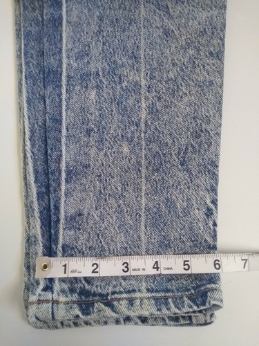 Vintage 80's REPUBLIC Acid Wash Jeans Size Jr 13/14 High Waisted Mom Tapered Leg - Picture 10 of 11