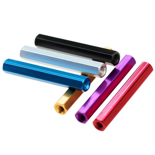 M3 Column Post Hex Hexagonal Through Hole Aluminum Alloy PC Standoff Spacer Nuts - Picture 3 of 9