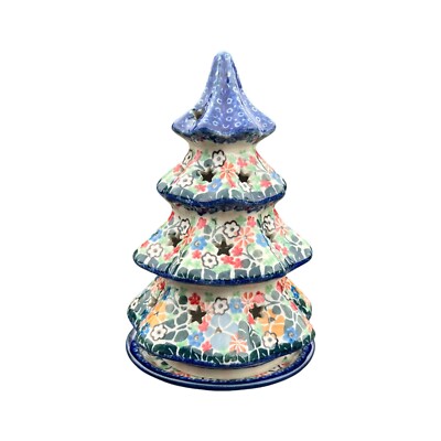 Polish Pottery Christmas Tree Candle Holder 8'' Ceramika Artystyczna Unikat