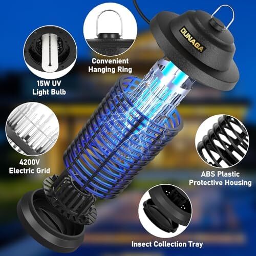 Bug Zapper Outdoor, Mosquito & Fly Killer for Home, Backyard, Patio, Indoor Use - Picture 8 of 11