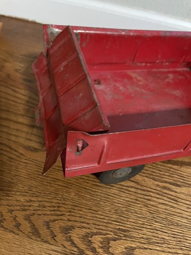 Large Vintage Structo Toys Pressed Steel 19" Red Dump/Gravel Truck - Picture 5 of 11