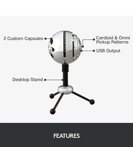 Logitech Blue Snowball USB Microphone - Picture 7 of 11