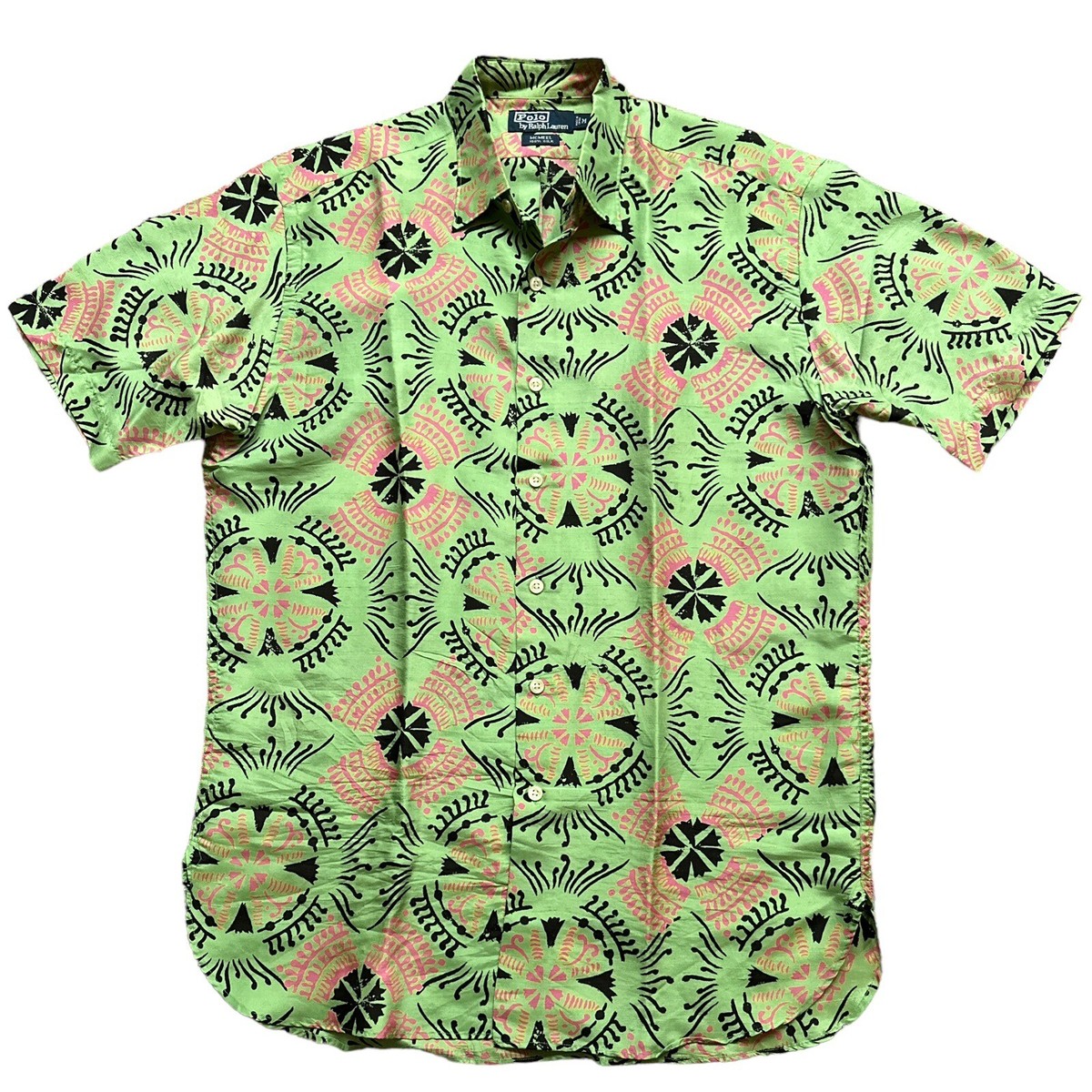 Vintage Polo Ralph Lauren Short Sleeve Silk Camp Shirt Mens Vintage Polo Ralph Lauren Short Sleeve Silk Camp Shirt Mens