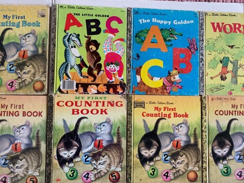 Little Golden Book VTG Children's Lot-8 My First Counting Book ABC Words Numbers - Picture 4 of 4