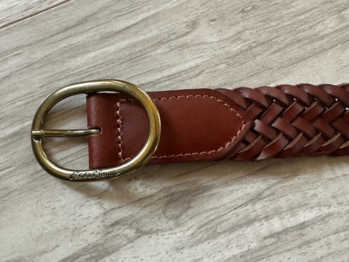 Eddie Bauer Women’s Braided Belt Sz Medium Tan *New* - Picture 2 of 3