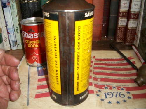 Pyroil LUBRICATION A Gas Additive 32oz 1 Quart Cone Top Metal Oil Can Empty - Picture 4 of 7