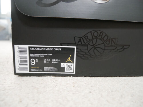 Size 9.5 - Nike Air Jordan 1 Mid SE Craft Inside Out - Picture 3 of 9