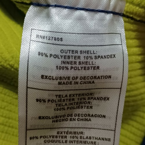 Free Country Youth Boys 10/12 Blue Neon Yellow Camo Long Sleeve Zip Up Jacket - Picture 6 of 7