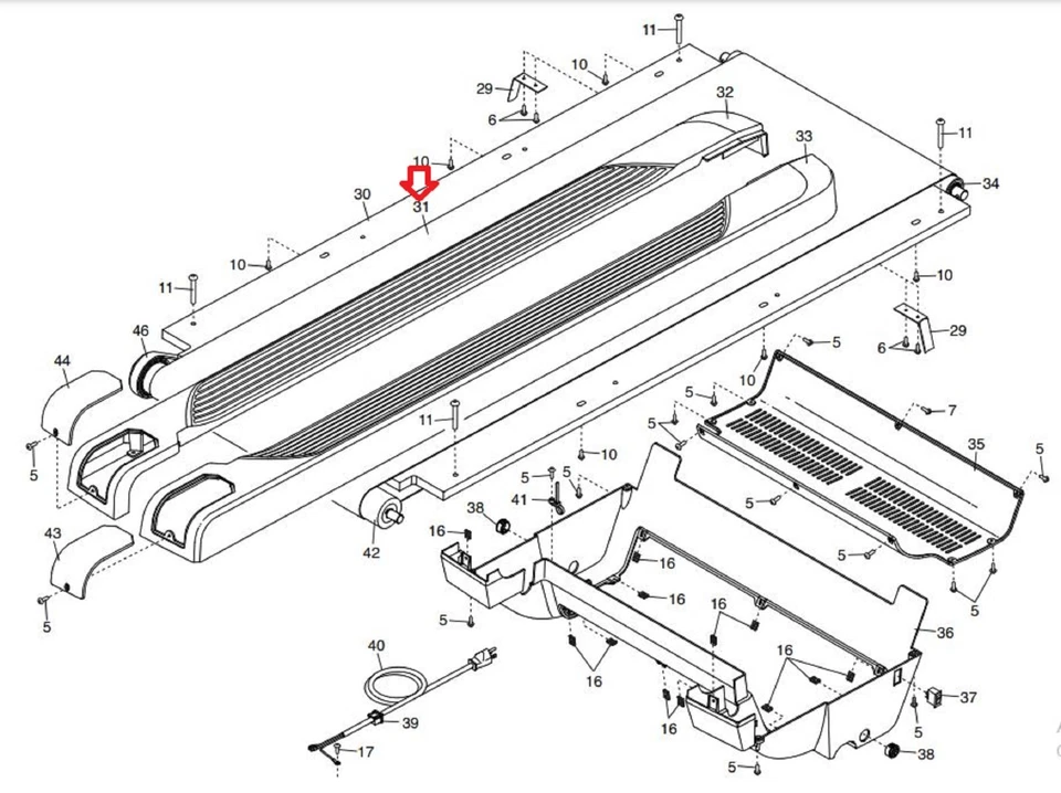 Cinta de correr NordicTrack OEM cinturón para caminar correr correa de correr 407374 Foto 2 de 2
