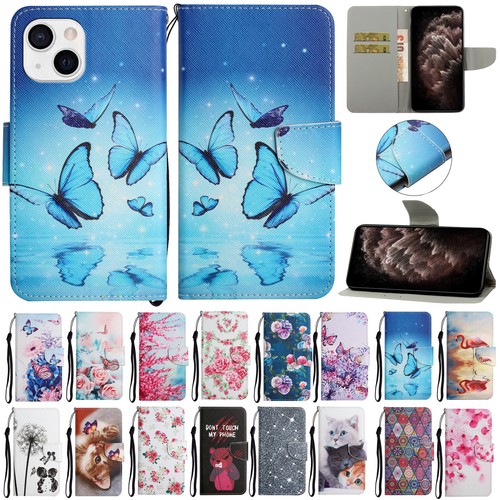 For iPhone 13 Pro Max 12 pro 11 7 8 Plus XR XS Pattern Leather Wallet Case Cover - Picture 1 of 75