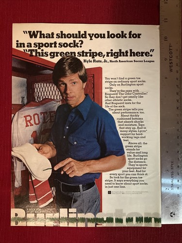 Soccer Star Kyle Rote Jr for Burlington Shoes 1979 Print Ad - Great To Frame!
