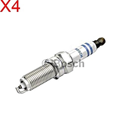 BOSCH Spark Plug x4 Petrol Fits HYUNDAI KIA MITSUBISHI I SMART 0.7-1.6L 2006- - Picture 1 of 7
