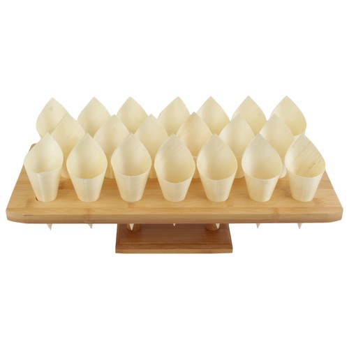 Soporte Tamaki con conos y pinchos de madera para exhibición de cono de bambú natural - Imagen 41 de 44