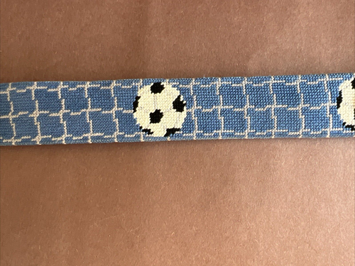 Smathers & Branson YOUTH/CHILD Soccer Needlepoint Belt PLEASE SEE MEASUREMENTS - Picture 6 of 11