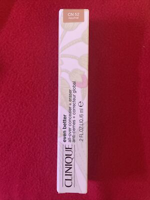 New in Box! Clinique Even Better All-Over Concealer +Eraser ~CN52  Neutral~ 6ml