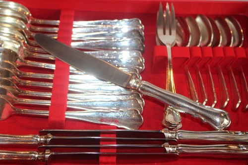 Wilkens Chippendale Menü Messer massiv versilbert ca. 21,5cm und 70g - Bild 2 von 5