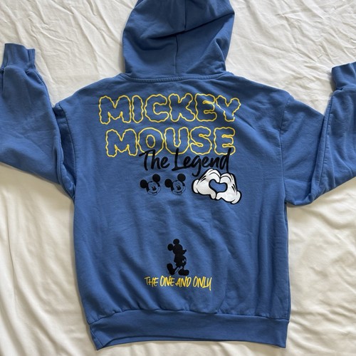 Disney Mickey Mouse 1928 The One and Only Pullover Hoodie Size L Large Blue - Picture 7 of 9