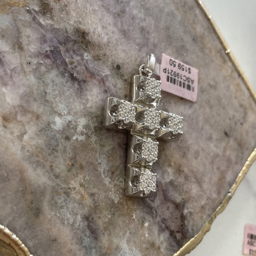 .925 Sterling Silver Cross Pendant Fine Jewelry Gifts Deals Sales Religious Buys - Picture 2 of 5