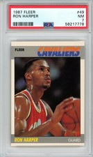 1987 Fleer #49 Ron Harper PSA 7