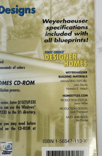 Home Designer CD-ROM Windows 95 PC Software Weyerhaeuser - Picture 5 of 5