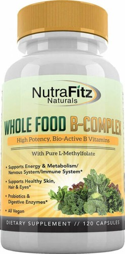 Nutrafitz Naturals B Complex Vitamins Whole Food Supplement B12 Methylcobalamin For Sale Online Ebay