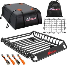 Nilight 51" X 36" X 5" Universal Roof Rack Cargo Basket Heavy-Duty 200LBS