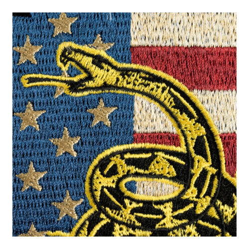 Distressed American Gadsden Flag Crossover Patch, Patriotic Patches - Picture 3 of 3