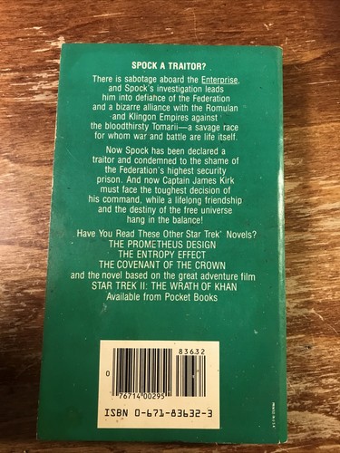 Star Trek Vintage Science Fiction 4 Paperback Novel Lot Free Shipping SCI FI - Bild 5 von 11