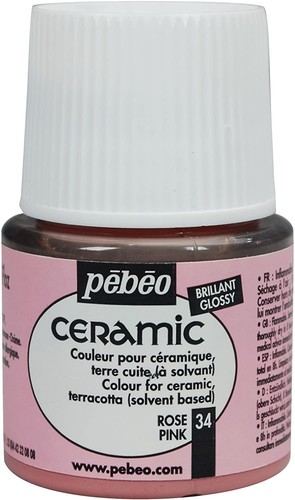 Pebeo Ceramic Enamel Effect Paint 45ml Bottle, High Gloss, Opaque, Oil-Based - Picture 26 of 29