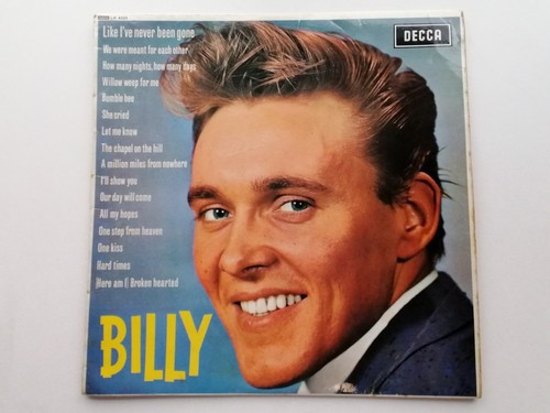 BILLY FURY ORIGINAL 1962 UK LP BILLY DECCA LK 4533