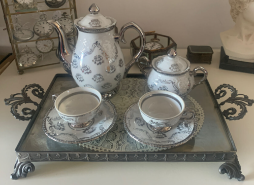 🔴 Vassoio merletto tazzine caffè TET A TET ceramica trasparente FOREIGN vintage - Imagen 11 de 11