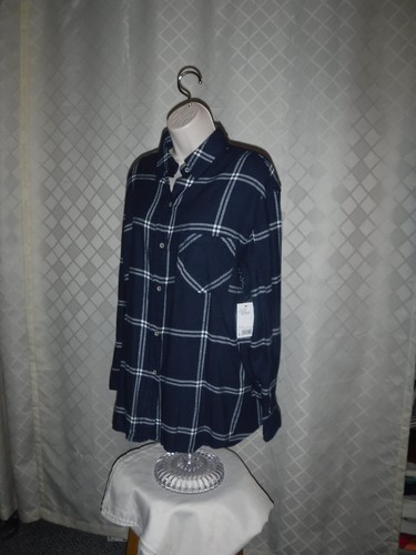 Long Sleeve Flannel Shirt Blouses, XL,L,M, Sonoma,Multi Plaid,56% cotton 44% ray - Picture 12 of 61