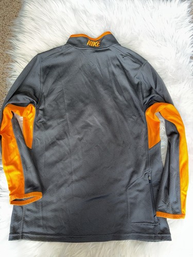 Nike Dri Fit boys sz. L gray & orange 1/4 zip dri fit light jacket. Great item - Picture 10 of 12