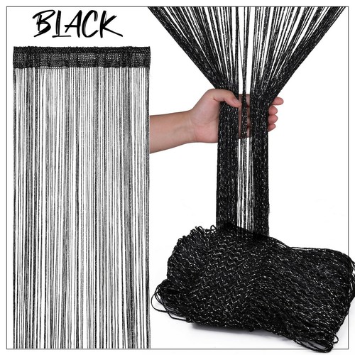 String Curtain Panels Door Fly Screen Room Divider Net Hanging Beaded Curtains - Picture 3 of 121