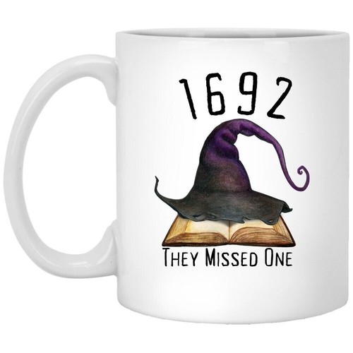 Halloween Witch 1692 They Missed One Gift White Coffee Mug - Bild 1 von 2