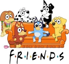Bluey, Friends Vinyl 3" Die Cut Sticker